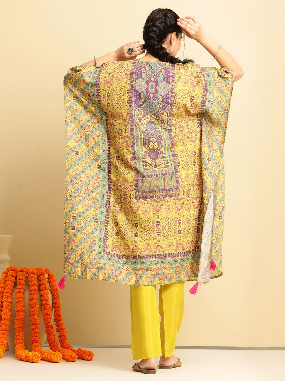 Rayon Printed Kaftan Set - BluAuraa