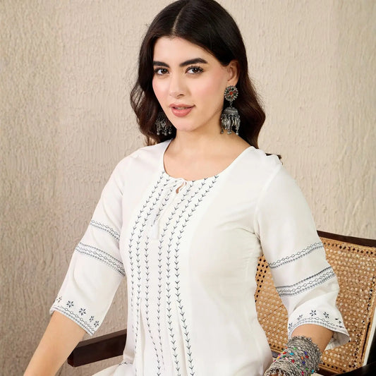 Women wearing Bluauraa Tunic/Kurti/Tops