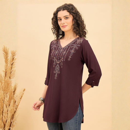 Women wearing Bluauraa Tunic/Kurti/Tops