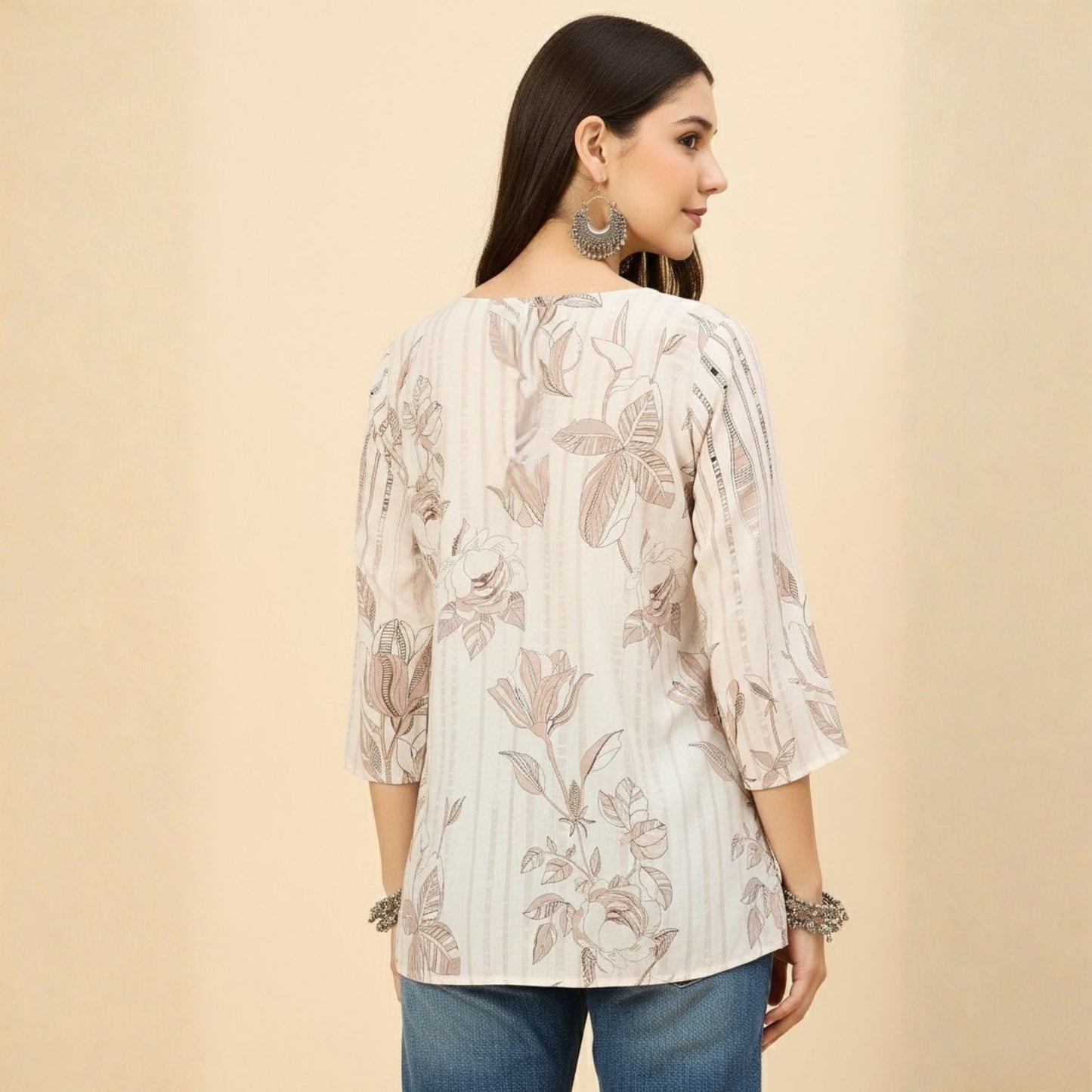 Women wearing Bluauraa Tunic/Kurti/Tops