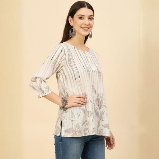 Women wearing Bluauraa Tunic/Kurti/Tops