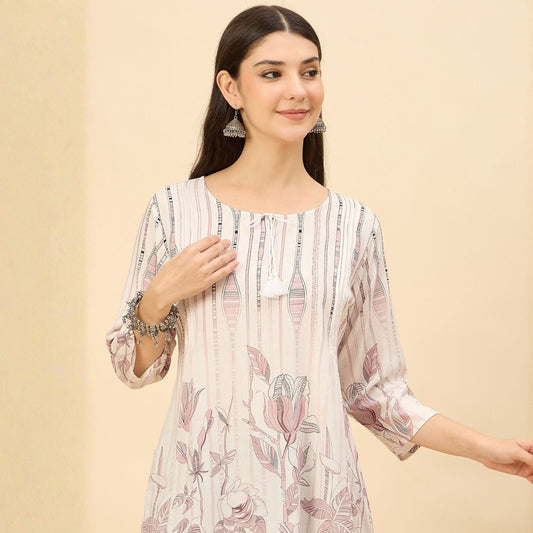 Women wearing Bluauraa Tunic/Kurti/Tops