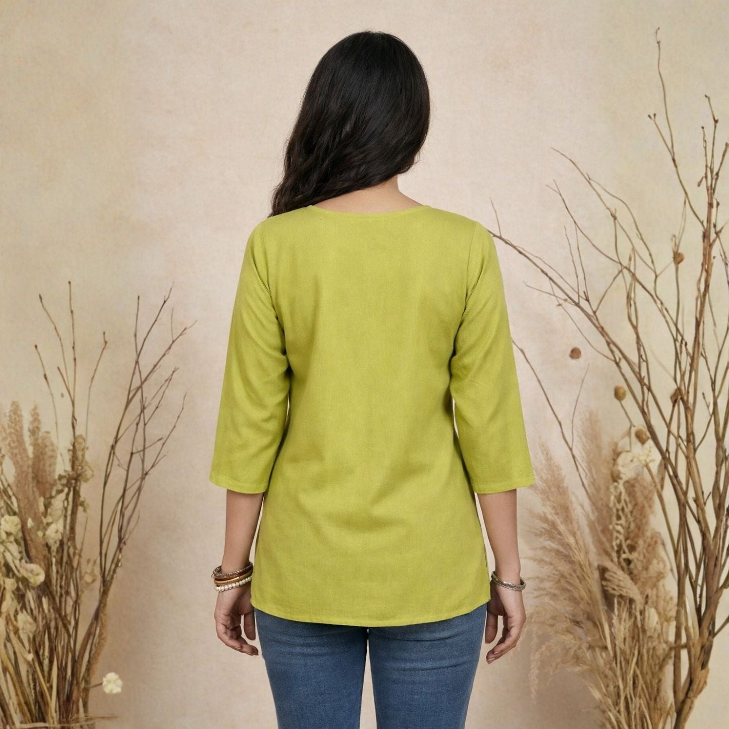 Women wearing Bluauraa Tunic/Kurti/Tops