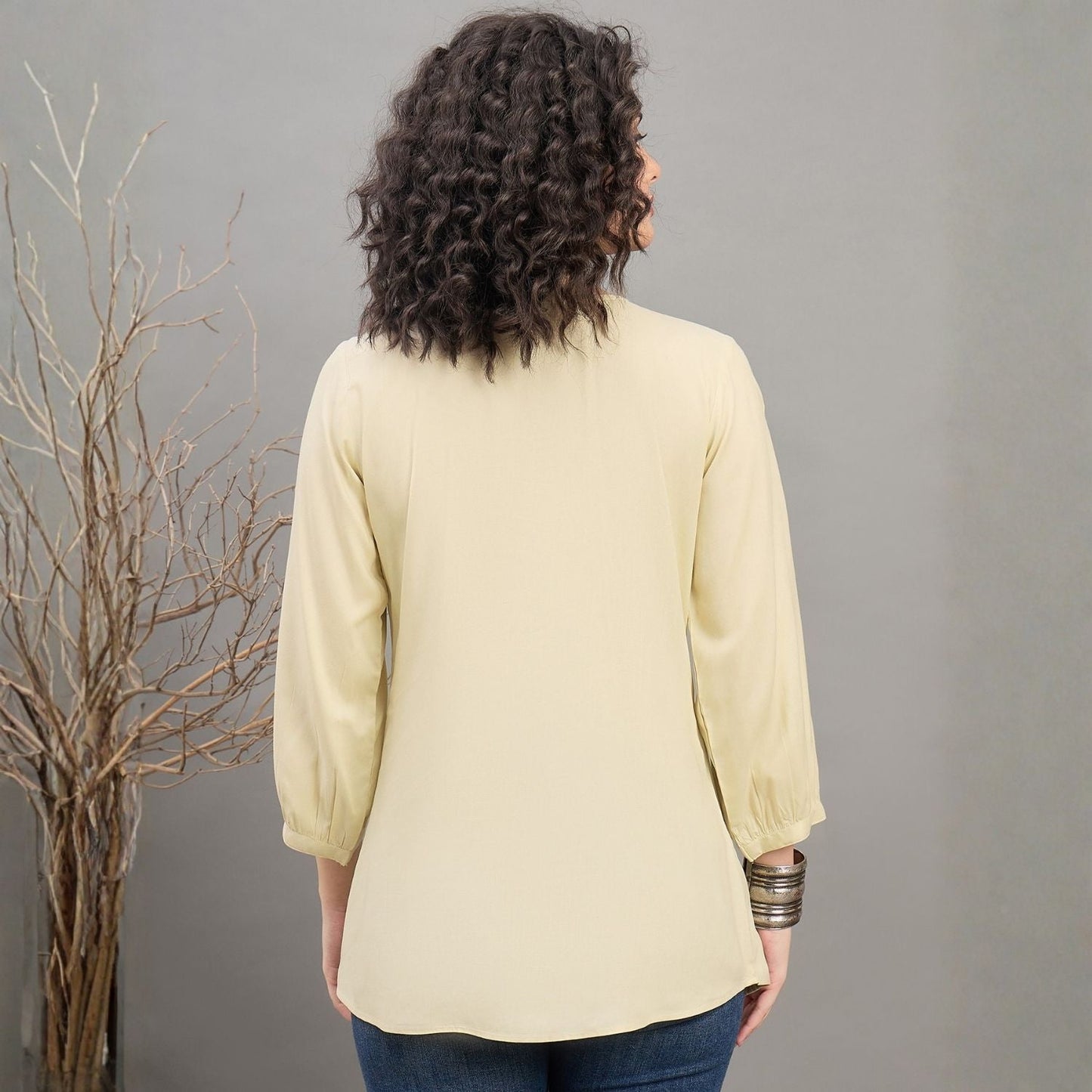 Women wearing Bluauraa Tunic/Kurti/Tops