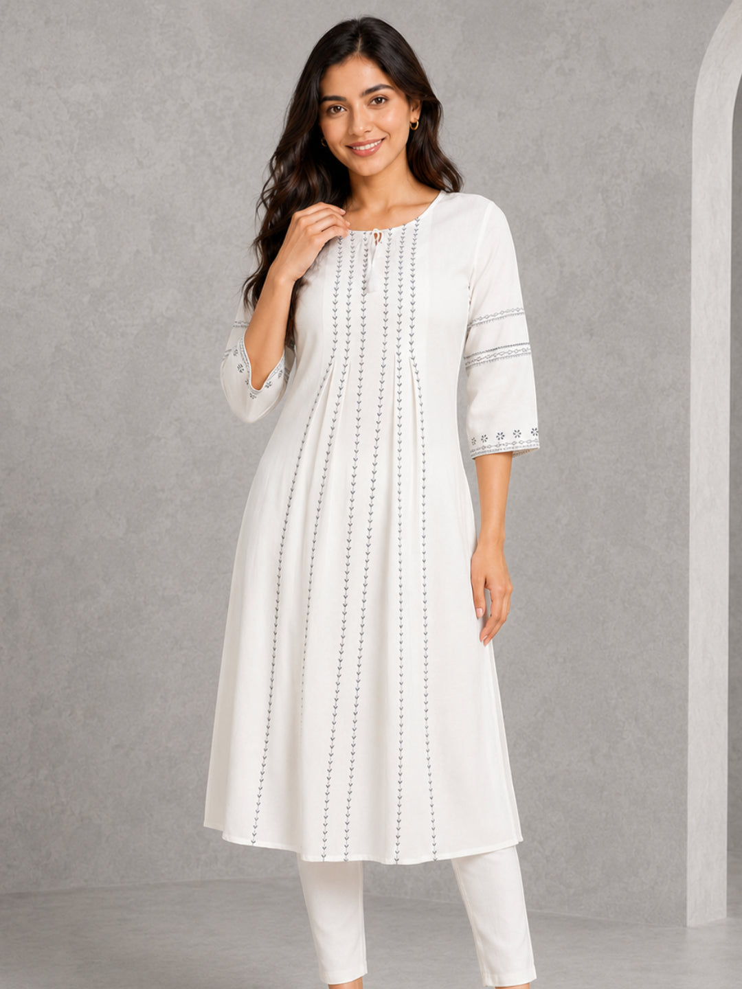Women wearing Bluauraa Tunic/Kurti/Tops