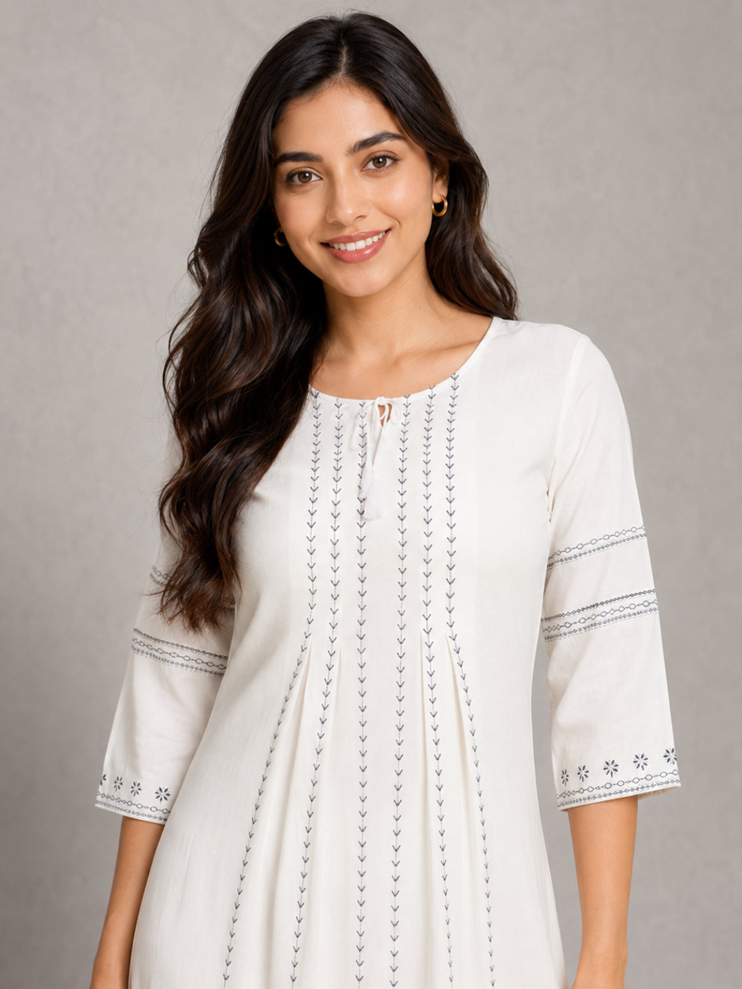 Women wearing Bluauraa Tunic/Kurti/Tops