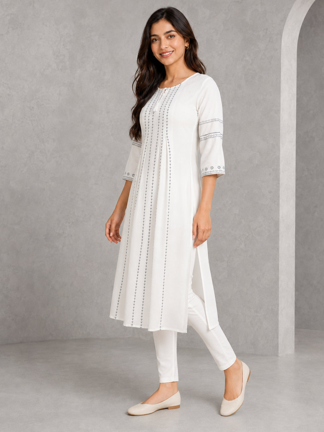 Women wearing Bluauraa Tunic/Kurti/Tops