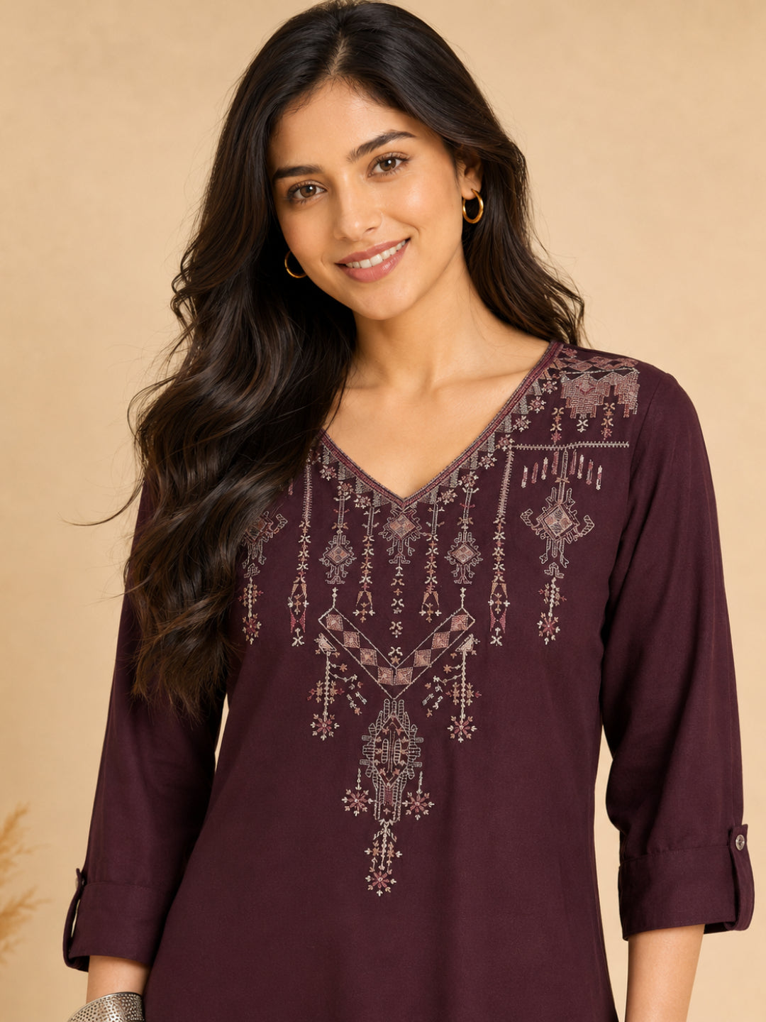 Women wearing Bluauraa Tunic/Kurti/Tops