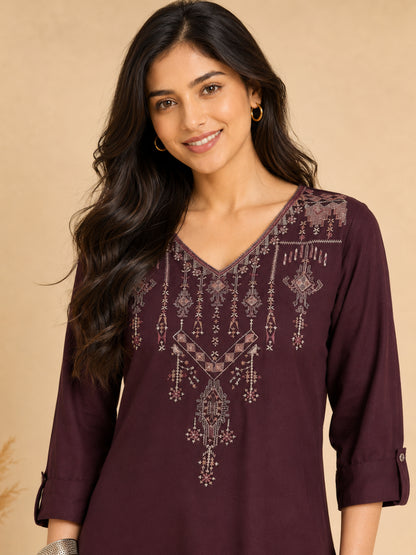Women wearing Bluauraa Tunic/Kurti/Tops