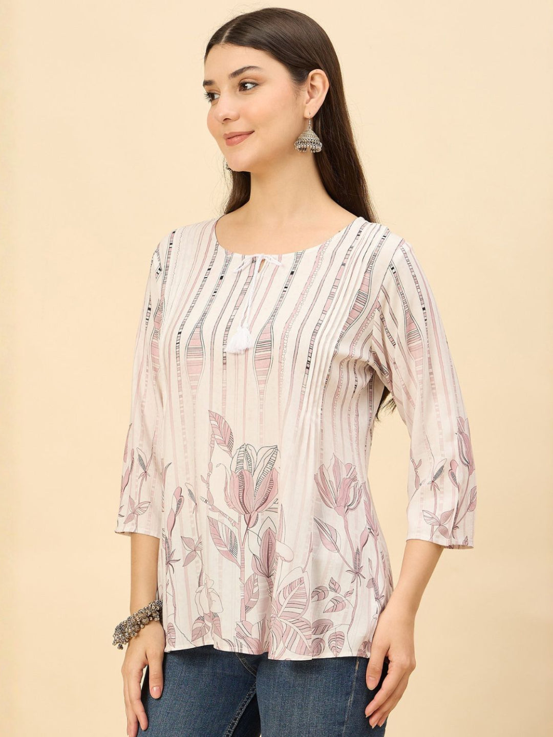 Women wearing Bluauraa Tunic/Kurti/Tops