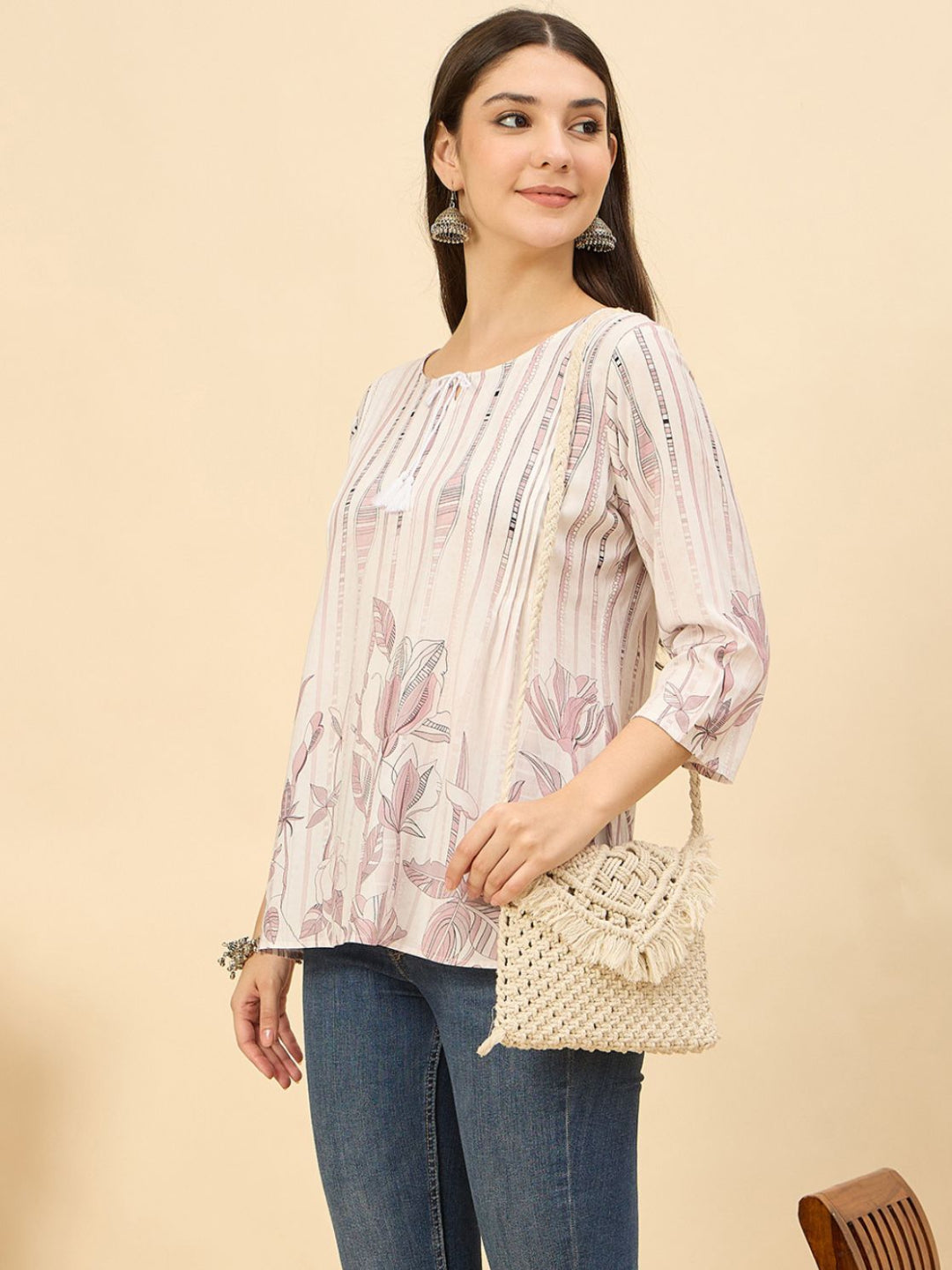 Women wearing Bluauraa Tunic/Kurti/Tops