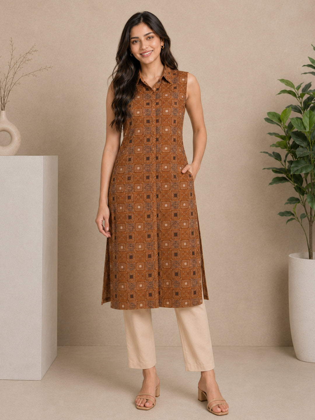 Women wearing Bluauraa Tunic/Kurti/Tops