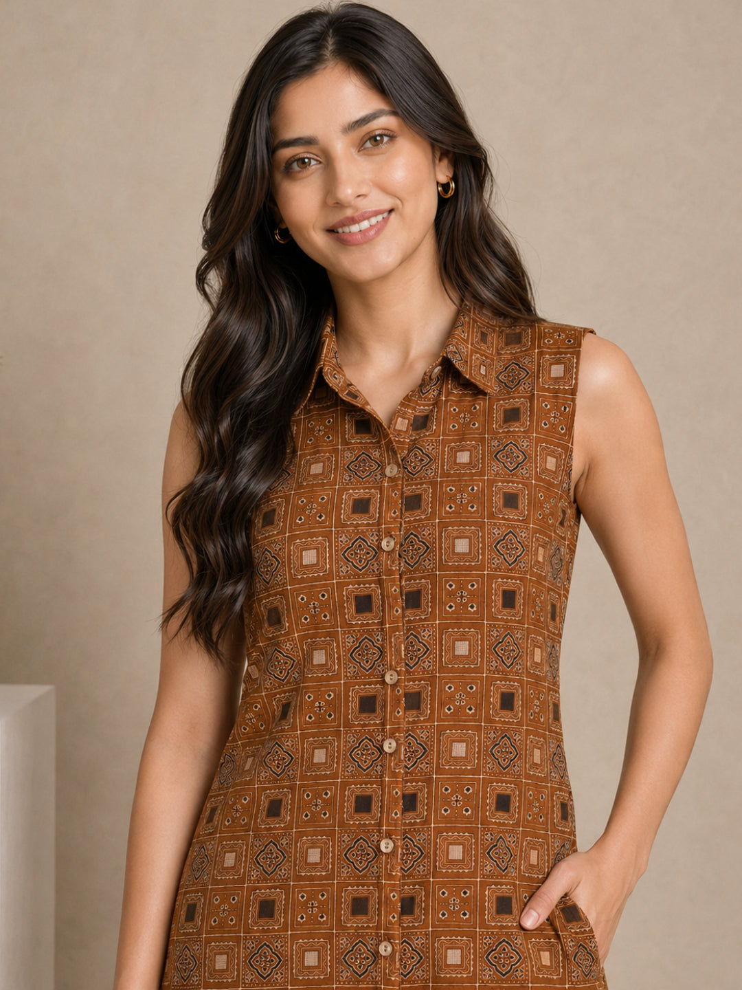Women wearing Bluauraa Tunic/Kurti/Tops