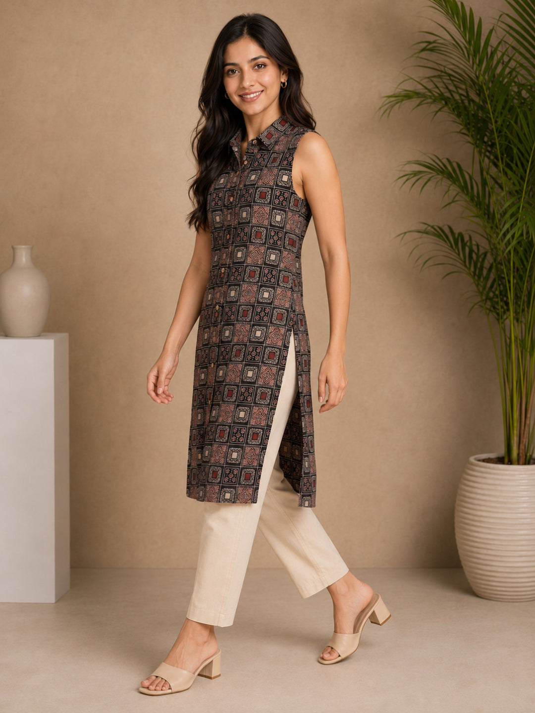 Women wearing Bluauraa Tunic/Kurti/Tops