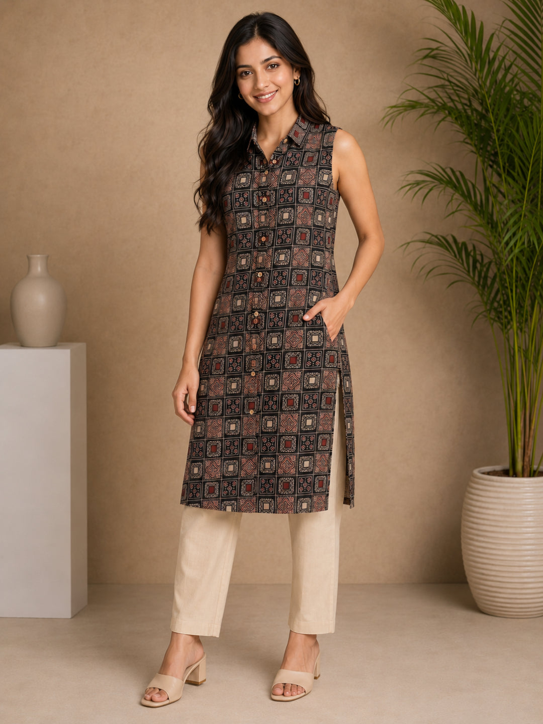 Women wearing Bluauraa Tunic/Kurti/Tops
