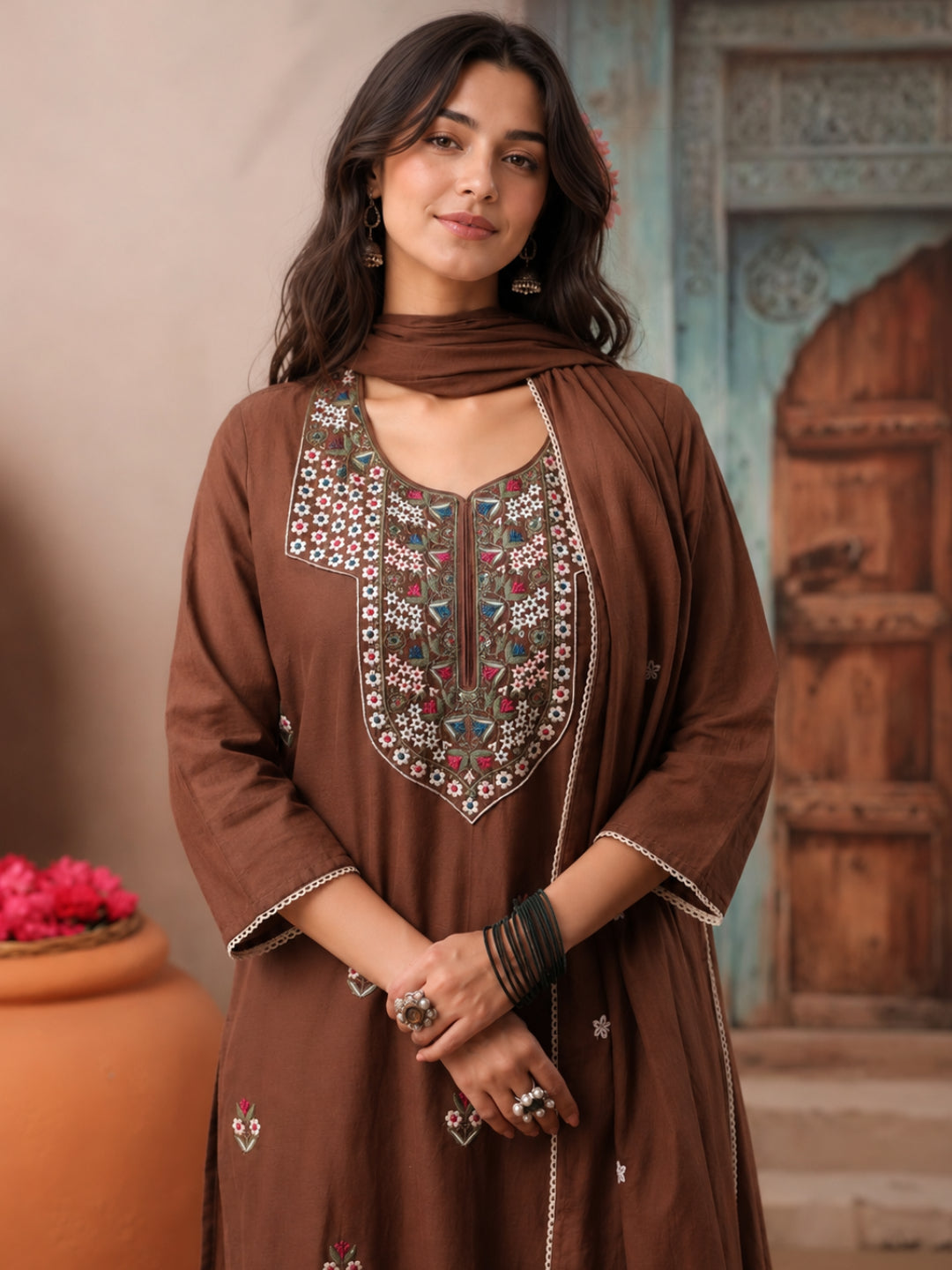 Women wearing Bluauraa Tunic/Kurti/Tops