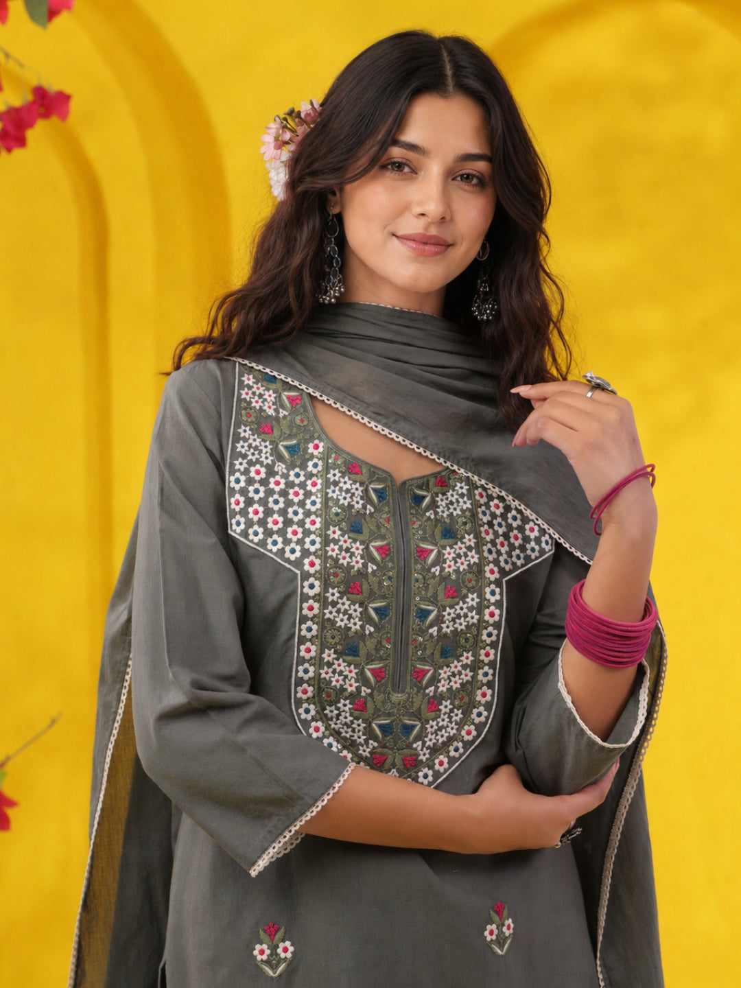 Women wearing Bluauraa Tunic/Kurti/Tops