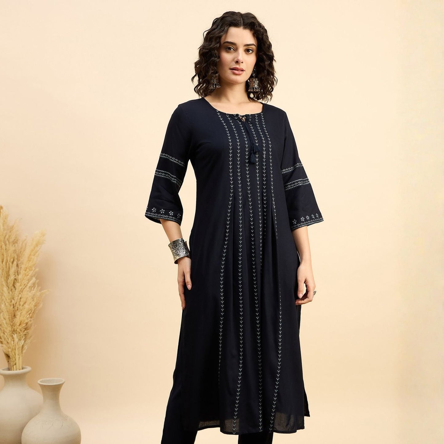 Women wearing Bluauraa Tunic/Kurti/Tops