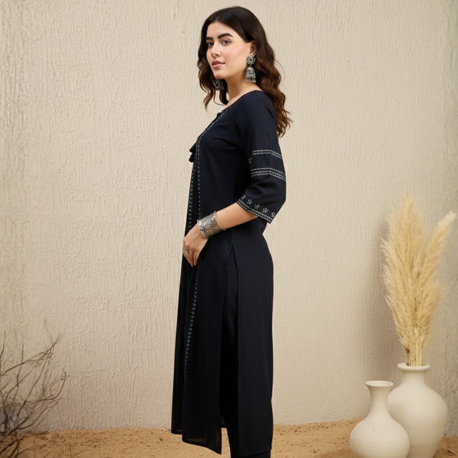 Women wearing Bluauraa Tunic/Kurti/Tops
