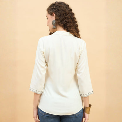 Women wearing Bluauraa Tunic/Kurti/Tops
