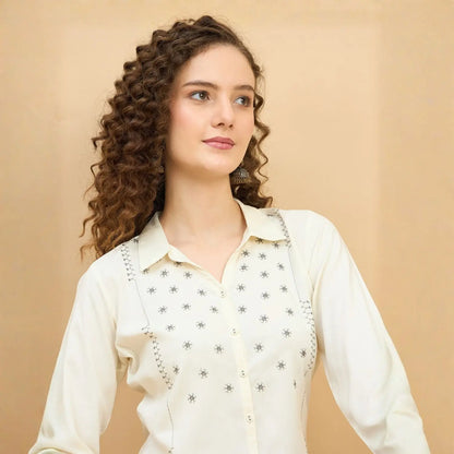 Women wearing Bluauraa Tunic/Kurti/Tops
