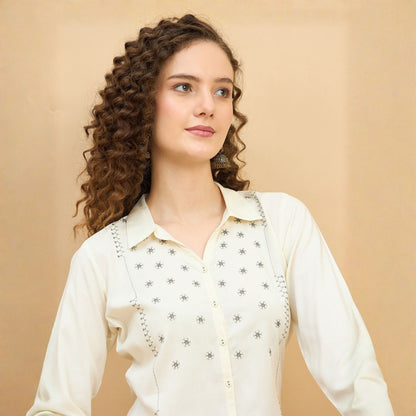 Women wearing Bluauraa Tunic/Kurti/Tops