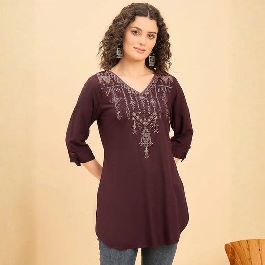 Women wearing Bluauraa Tunic/Kurti/Tops