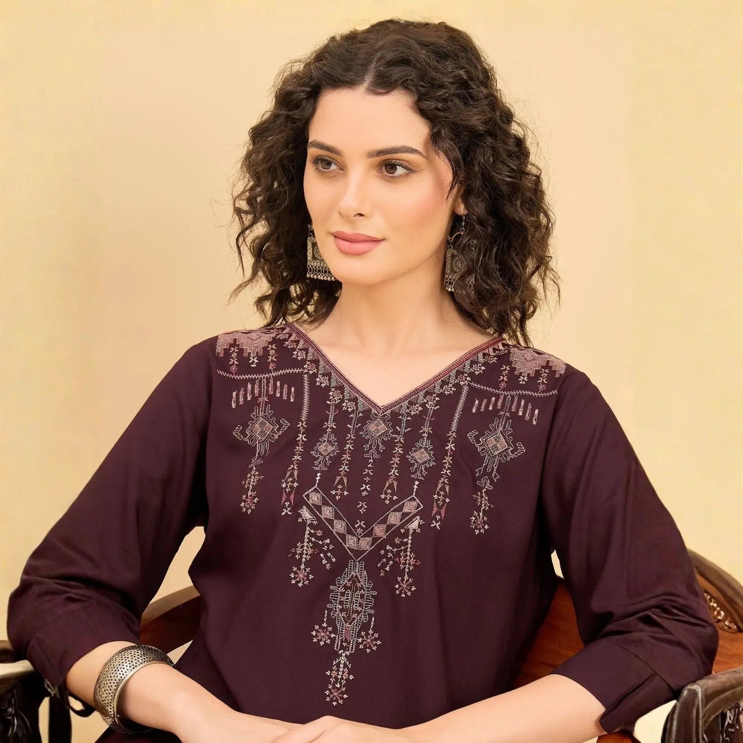 Women wearing Bluauraa Tunic/Kurti/Tops