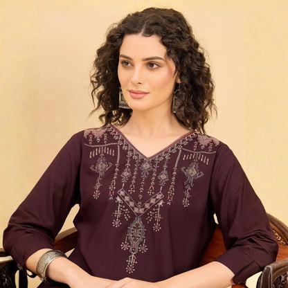 Women wearing Bluauraa Tunic/Kurti/Tops