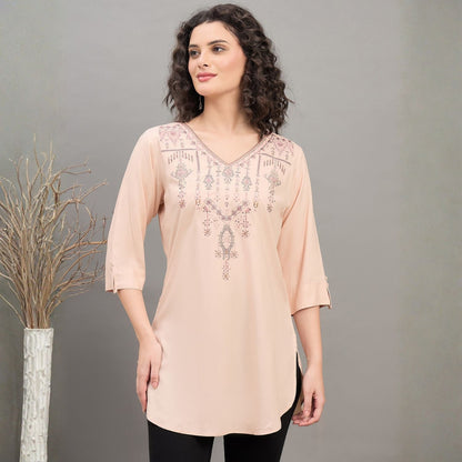 Women wearing Bluauraa Tunic/Kurti/Tops