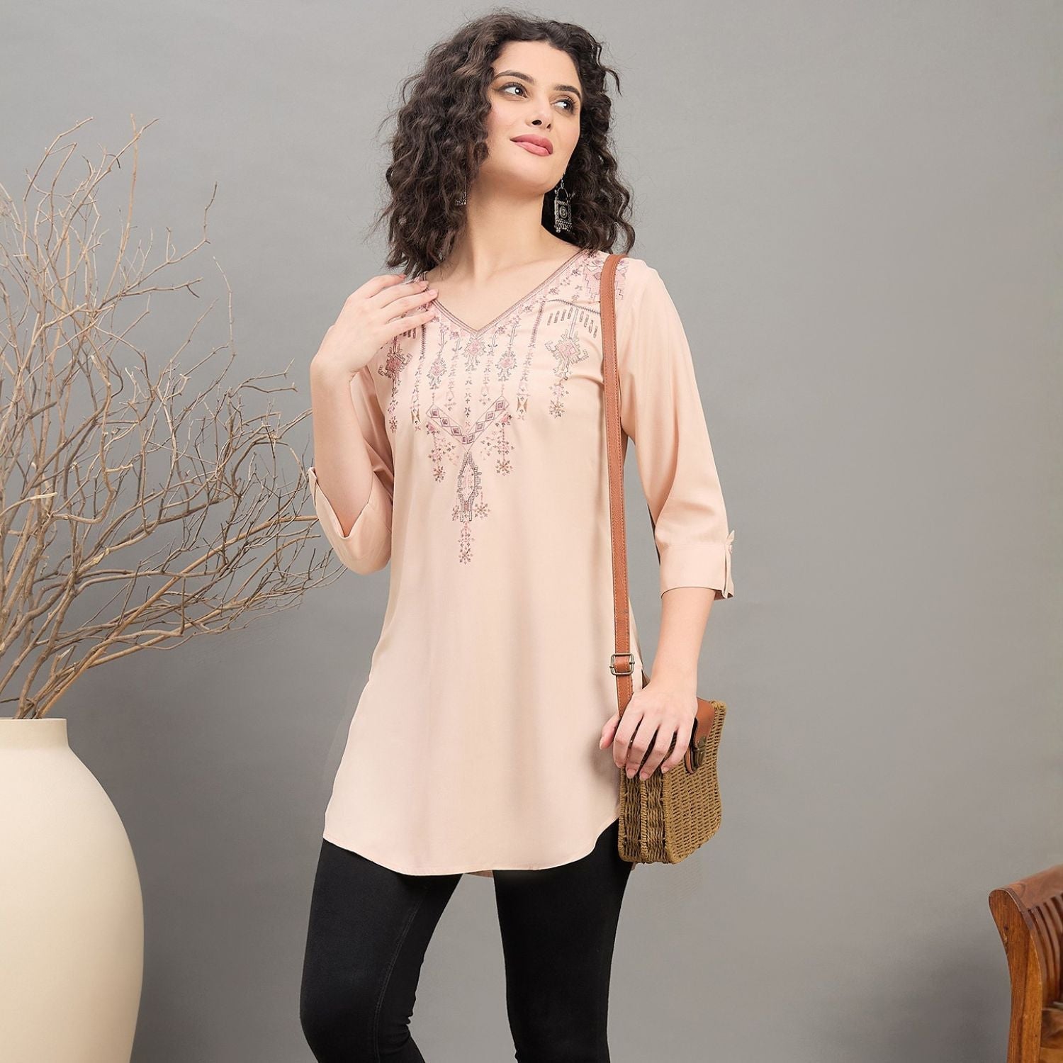 Women wearing Bluauraa Tunic/Kurti/Tops