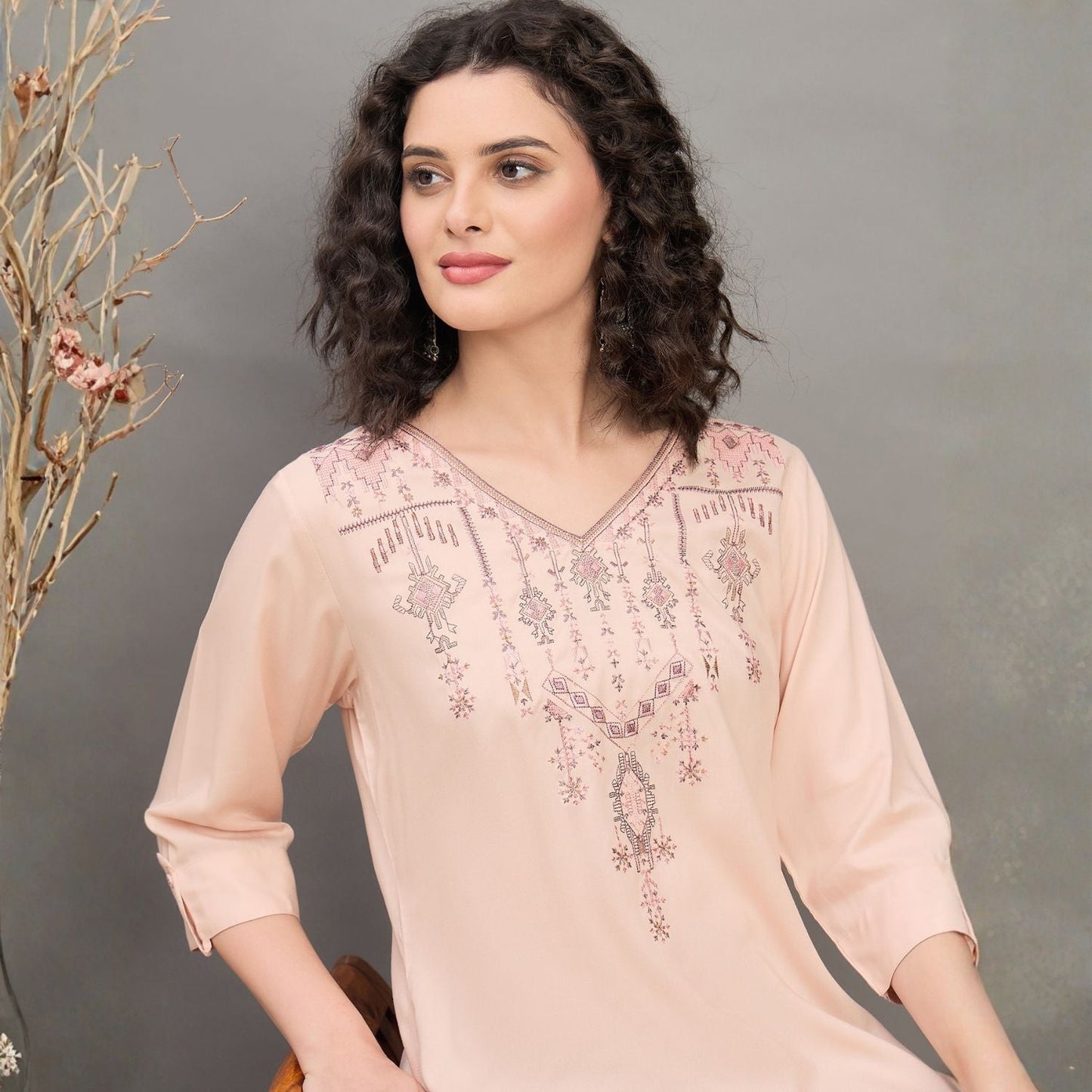 Women wearing Bluauraa Tunic/Kurti/Tops
