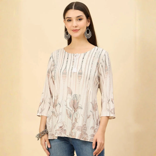 Women wearing Bluauraa Tunic/Kurti/Tops