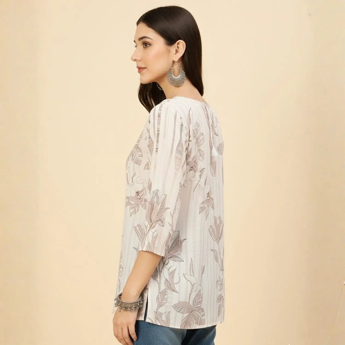 Women wearing Bluauraa Tunic/Kurti/Tops