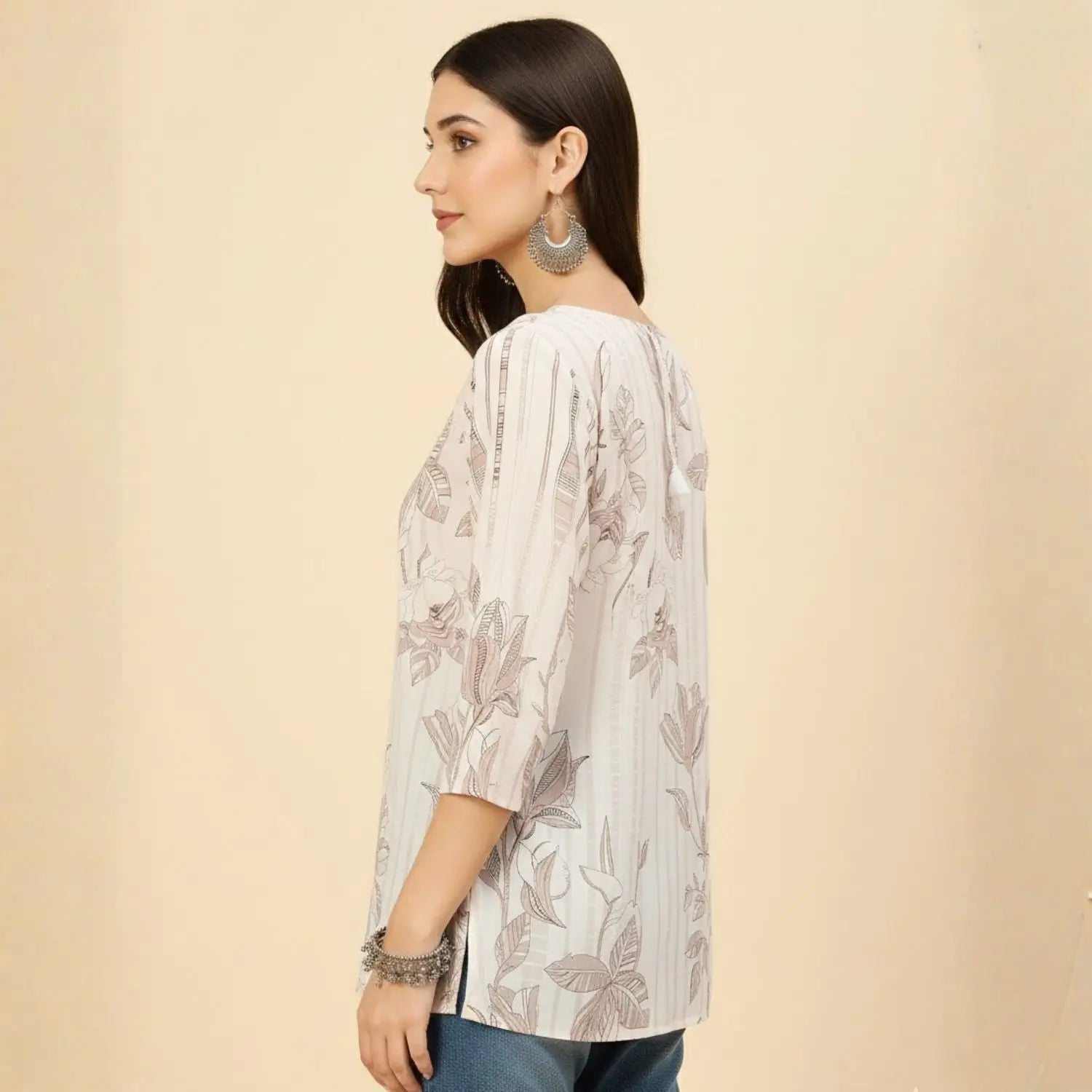 Women wearing Bluauraa Tunic/Kurti/Tops