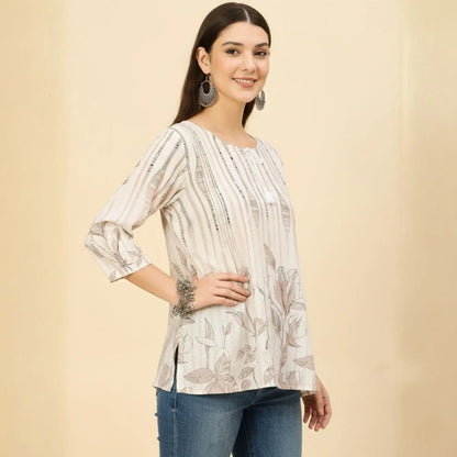 Women wearing Bluauraa Tunic/Kurti/Tops