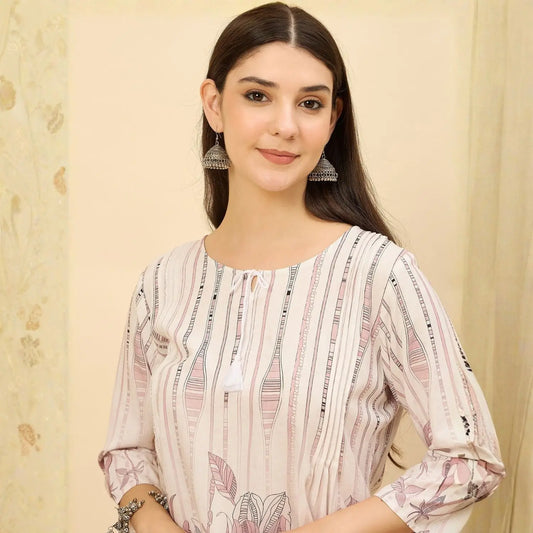 Women wearing Bluauraa Tunic/Kurti/Tops