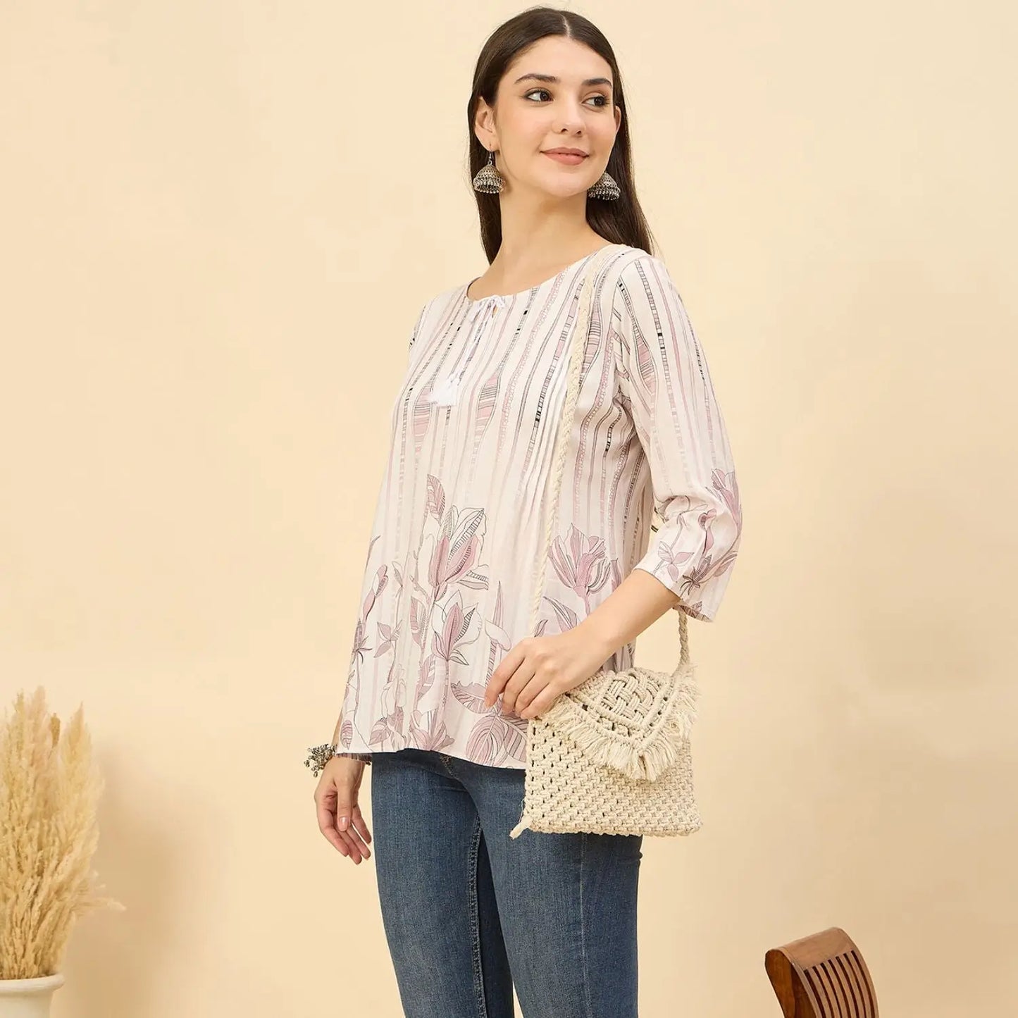 Women wearing Bluauraa Tunic/Kurti/Tops
