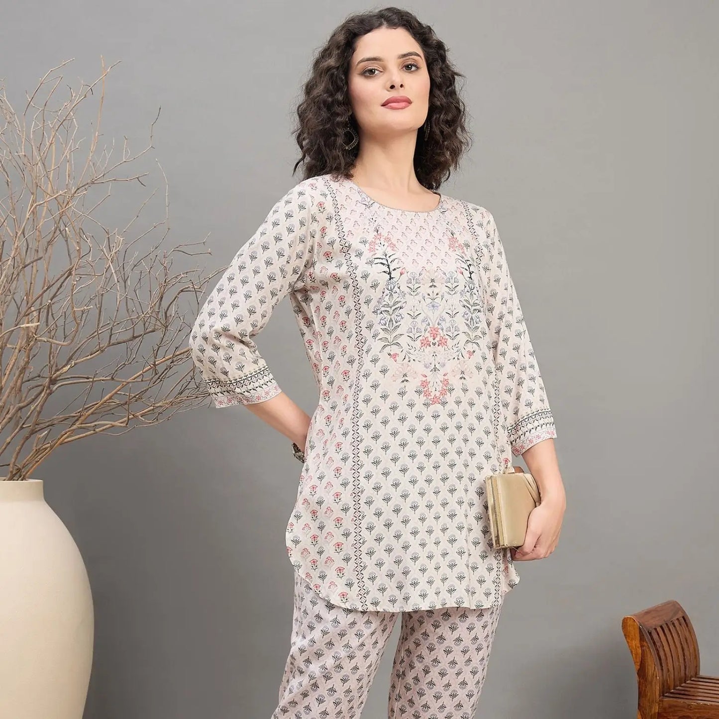 Women wearing Bluauraa Tunic/Kurti/Tops