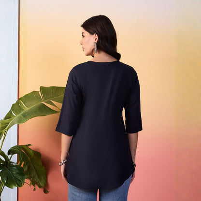 Women wearing Bluauraa Tunic/Kurti/Tops