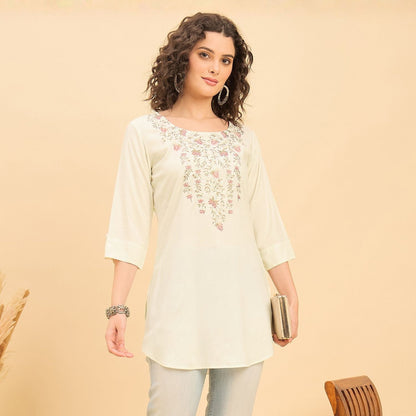 Women wearing Bluauraa Tunic/Kurti/Tops