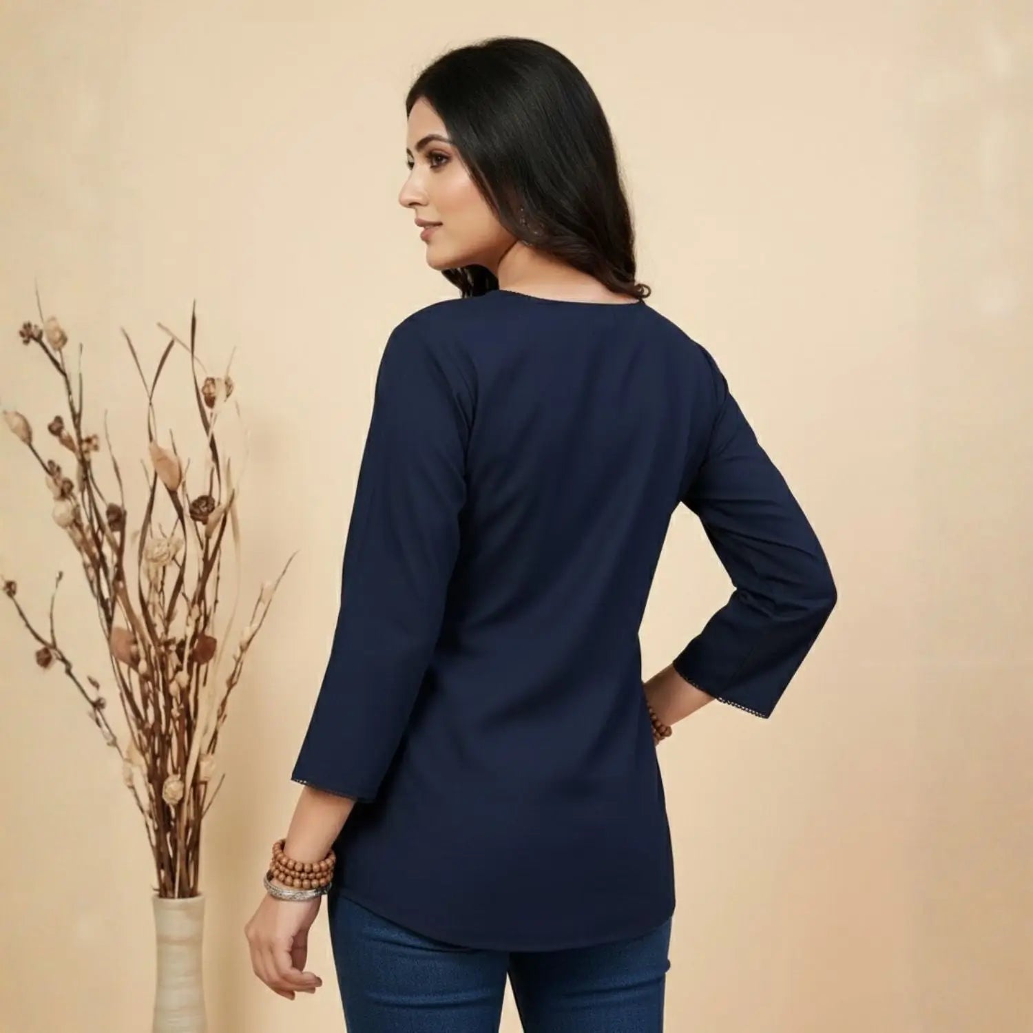 Women wearing Bluauraa Tunic/Kurti/Tops