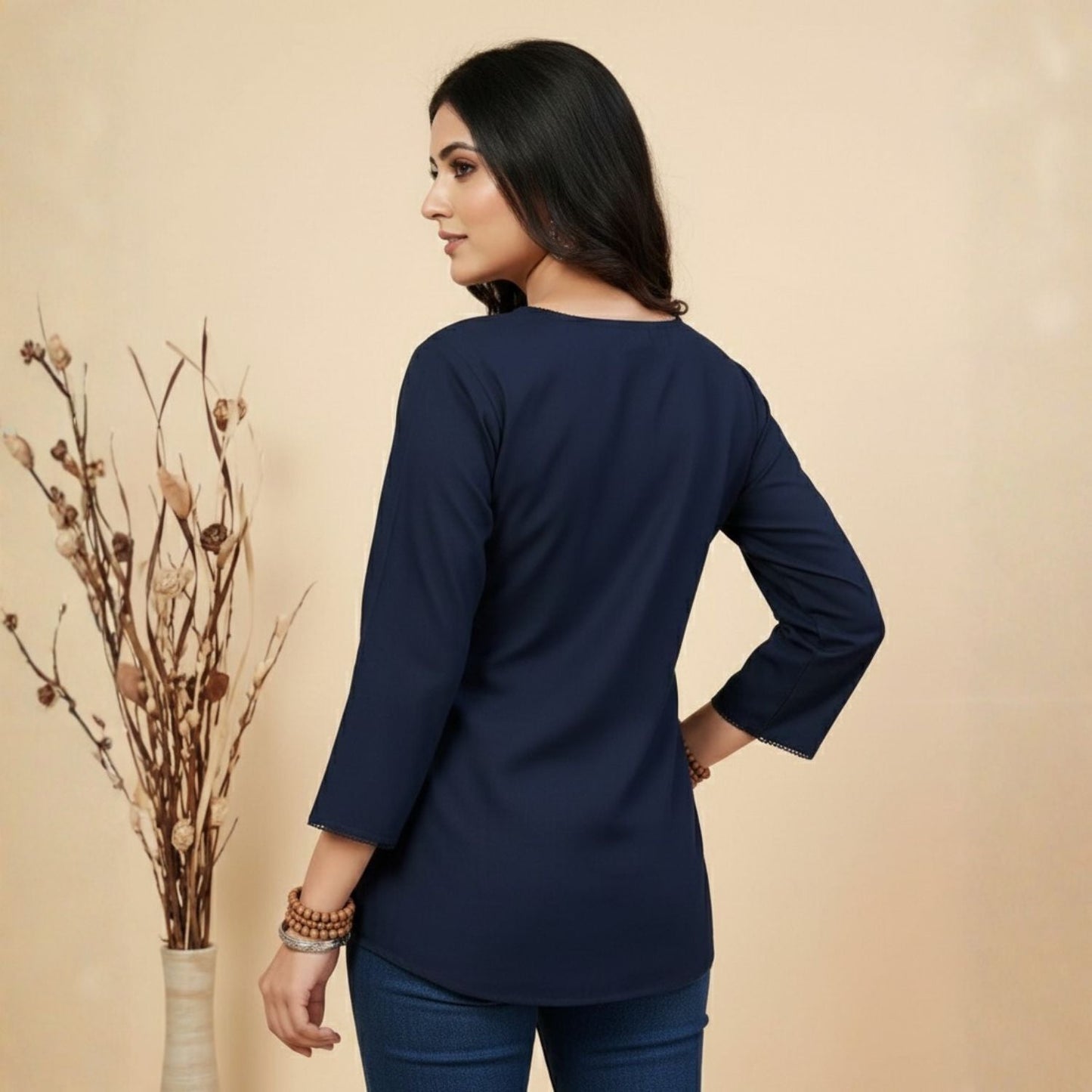 Women wearing Bluauraa Tunic/Kurti/Tops