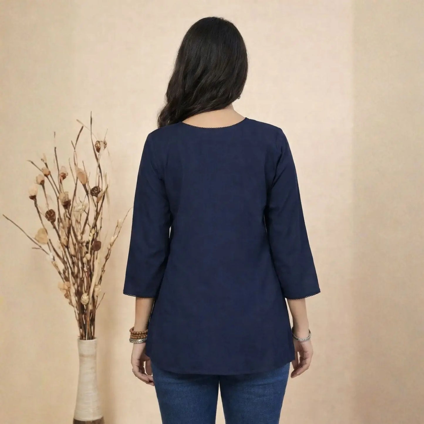 Women wearing Bluauraa Tunic/Kurti/Tops