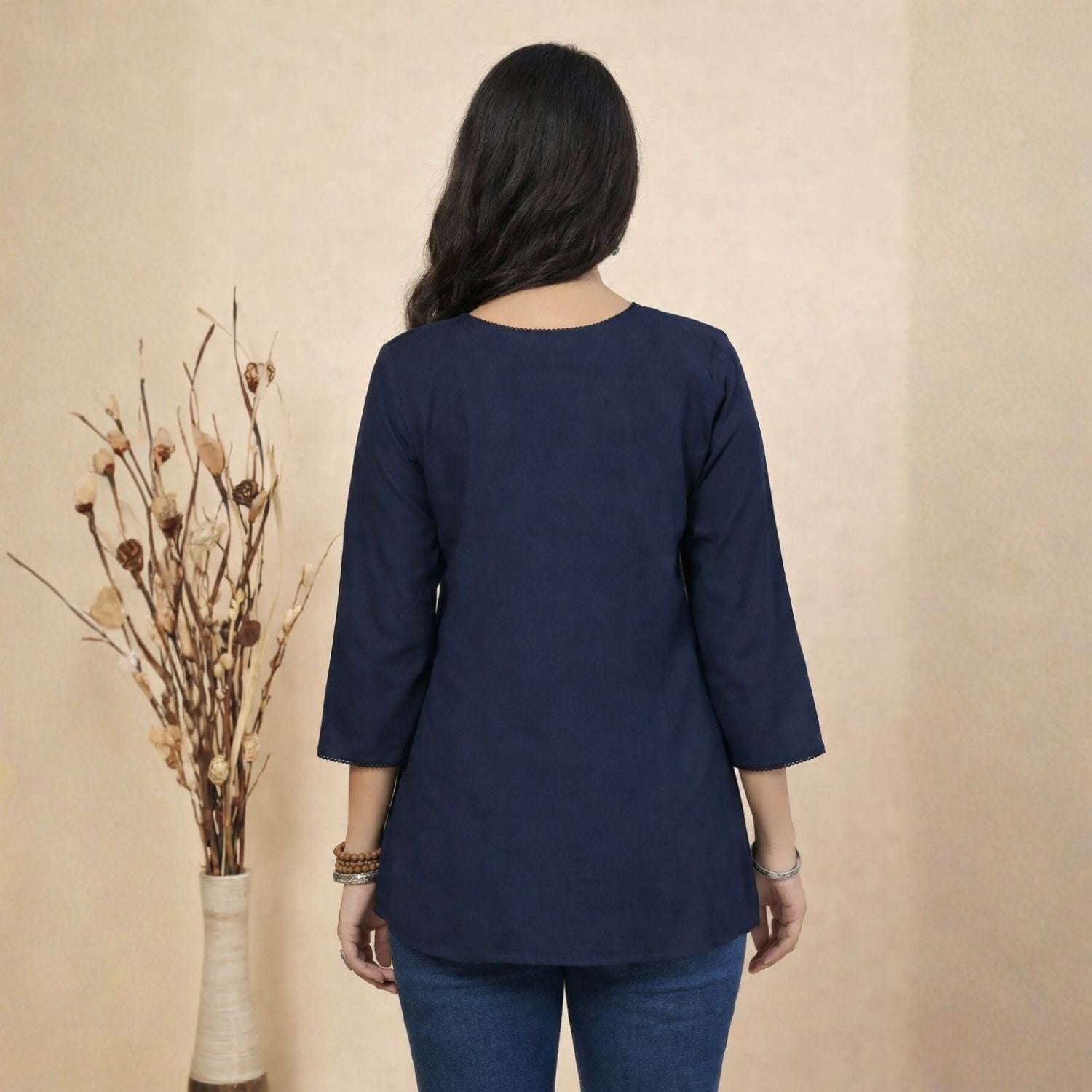 Women wearing Bluauraa Tunic/Kurti/Tops