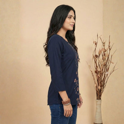 Women wearing Bluauraa Tunic/Kurti/Tops