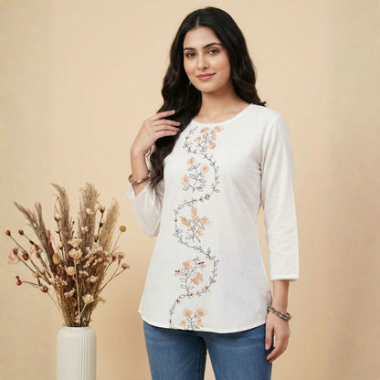 Women wearing Bluauraa Tunic/Kurti/Tops