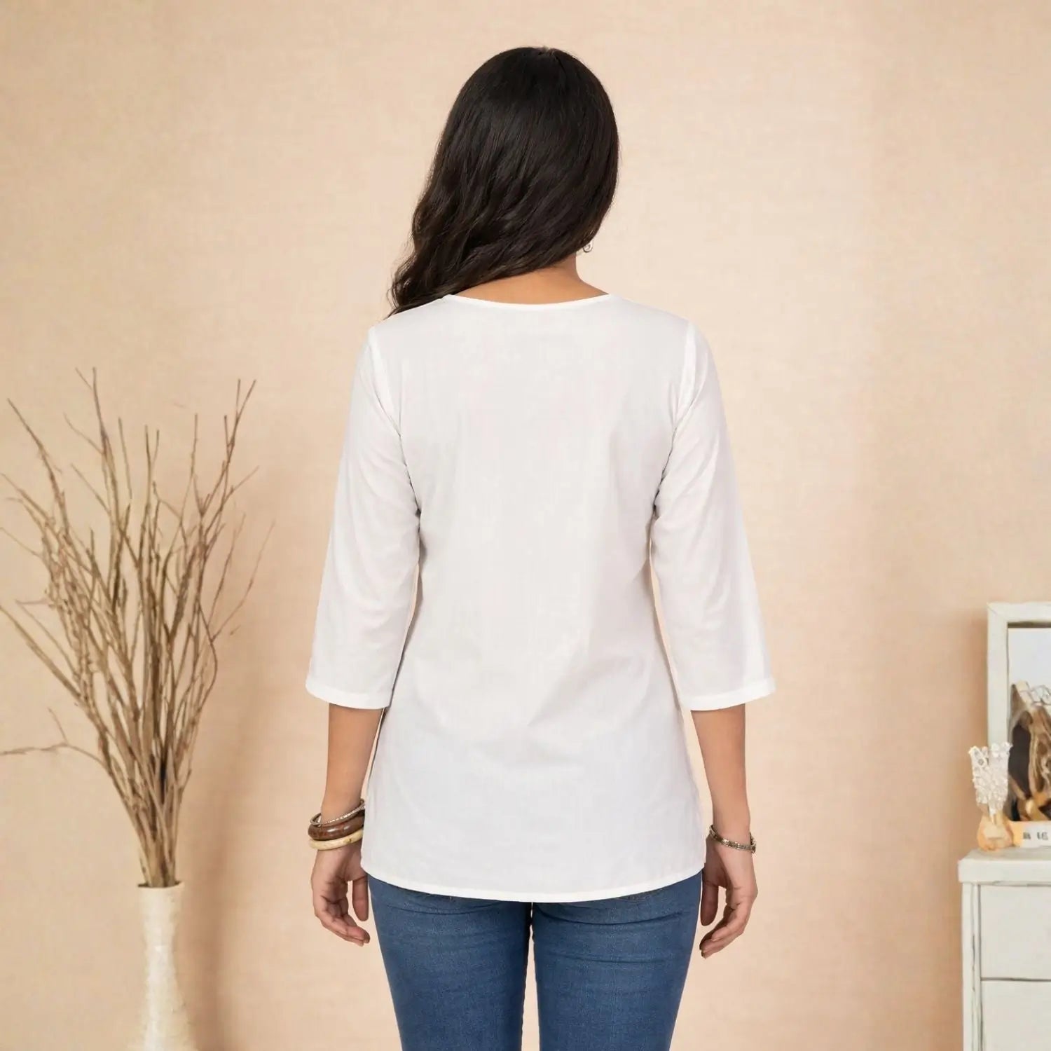 Women wearing Bluauraa Tunic/Kurti/Tops