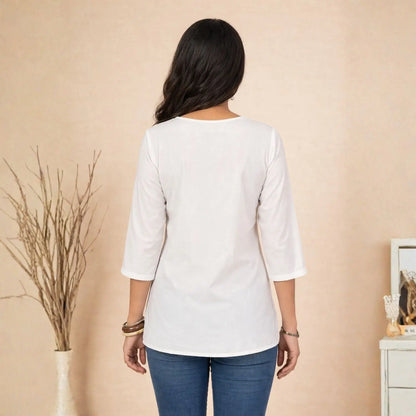 Women wearing Bluauraa Tunic/Kurti/Tops