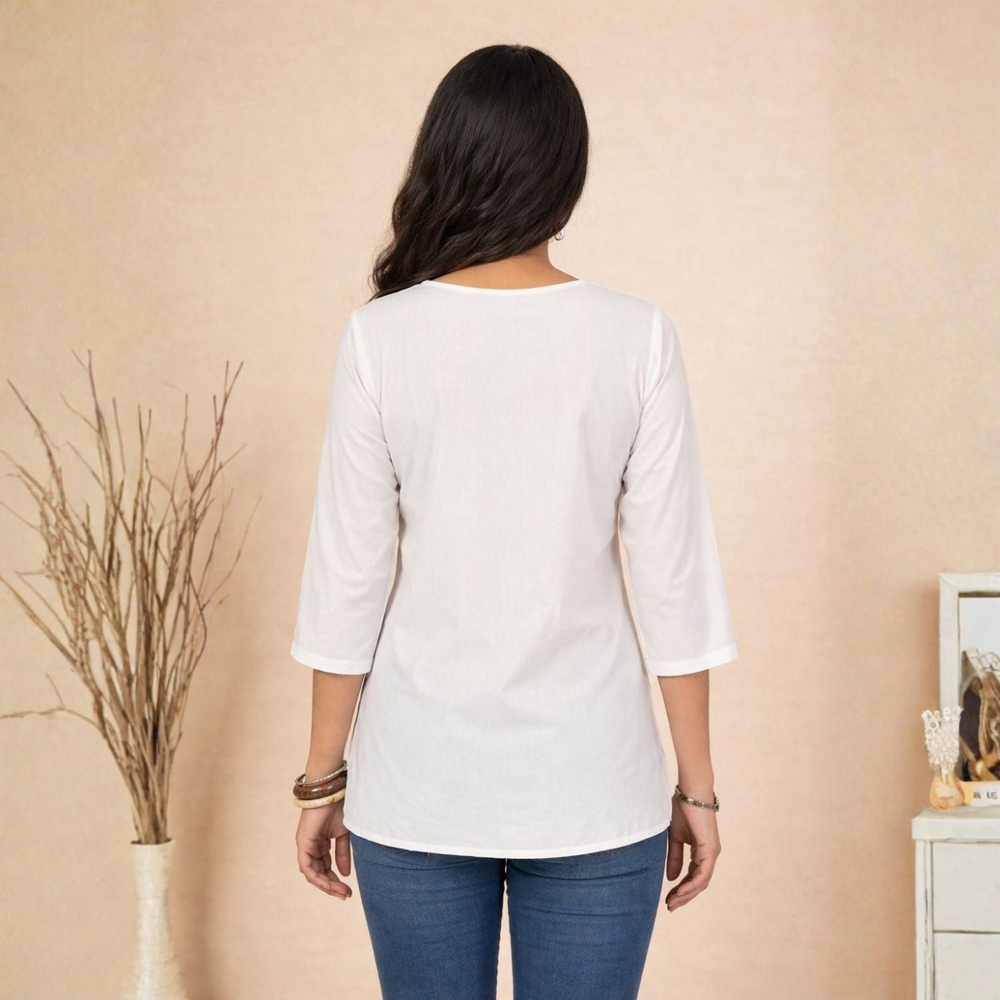 Women wearing Bluauraa Tunic/Kurti/Tops